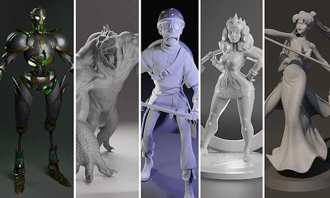 sculpt 3d high quality character model