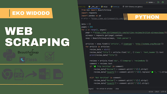 Data extraction using python, automation and data entry by Ekowi11 | Fiverr