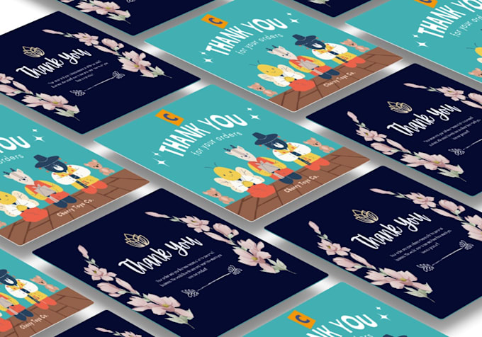 create elegant thank you, business cards