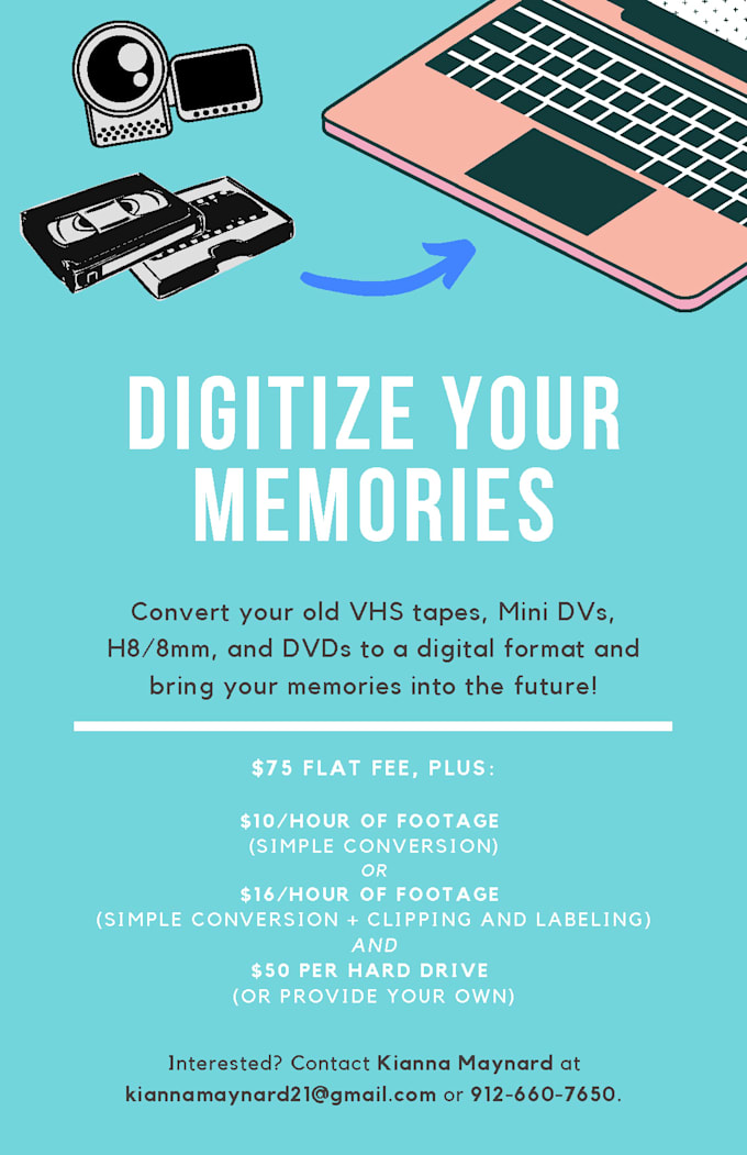 Convert vhs and dv tapes to a digital format by Kiannam14 Fiverr
