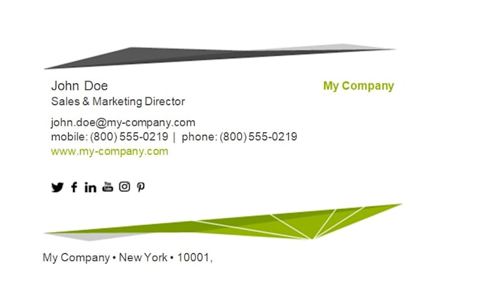 Make clickable email signature or html email signature by Mwumair17 ...