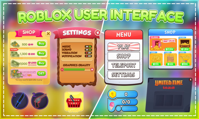 Blox Shop - Roblox Marketplace in 2023  App interface design, Game ui  design, Webpage layout