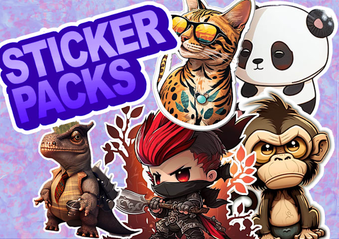 Design unique sticker packs by Artjaiina | Fiverr