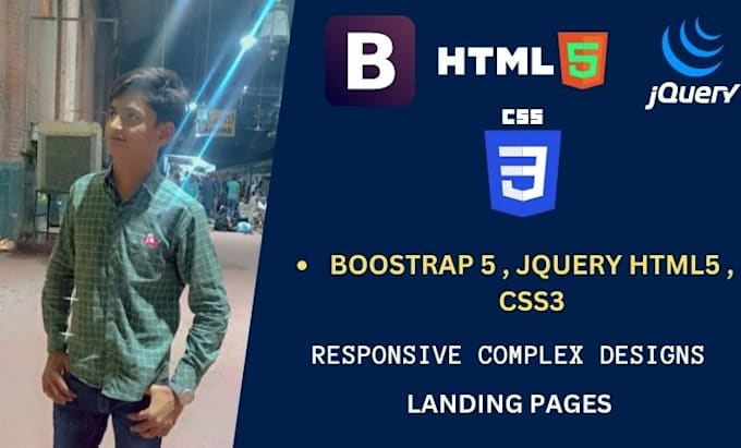 Develop complex design plus responsive using html css jquery by Ali ...