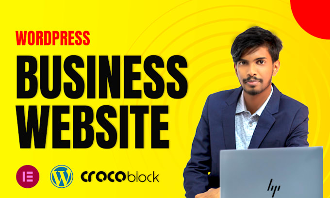 create a stunning wordpress business website by elementor or crocoblock