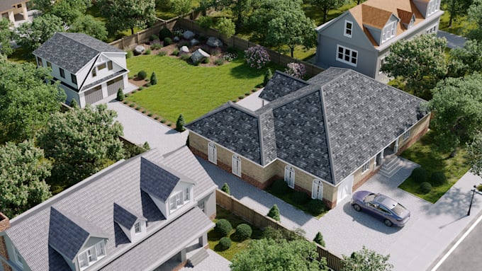 beautiful and realistic exterior rendering for you