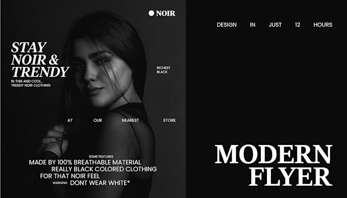 make modern minimalist flyer or poster