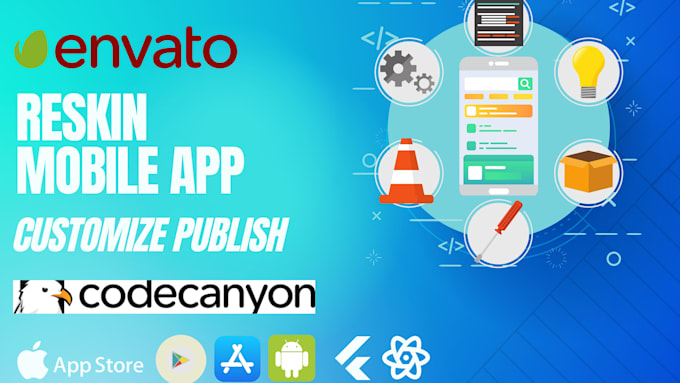 reskin customize codecanyon android java or flutter projects