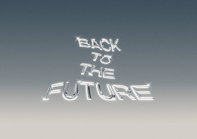 create 3d chrome typography with any style in 4 hours