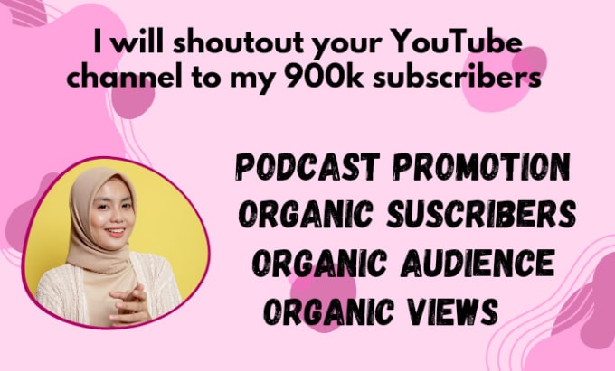 I will shoutout your youtube channel to my 900k subscribers, video promotion