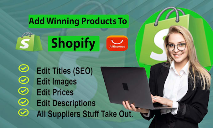 add upload best selling winning product to shopify store