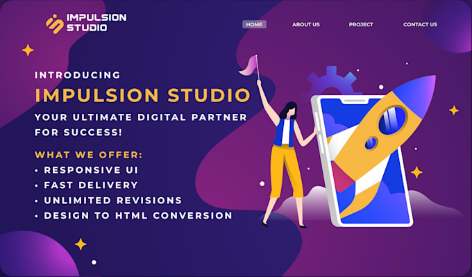 create a lightning fast responsive frontend with HTML CSS js