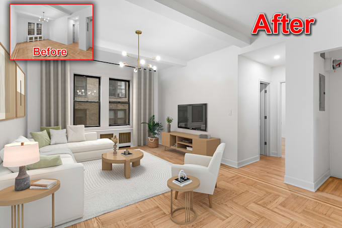 do realistic virtual staging for real estate listings
