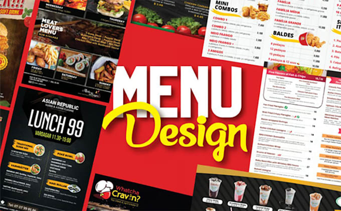 design professional and modern print menu, food menu, price list