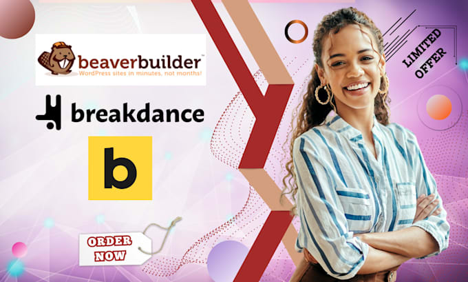 build customized wordpress website on beaver builder breakdance bricks builder