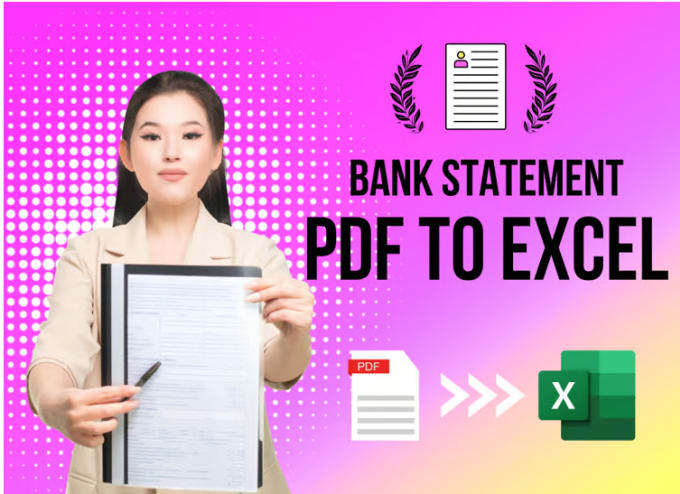 Convert Bank Statement Pdf To Excel Csv Word By Nageenaslam Fiverr 1636