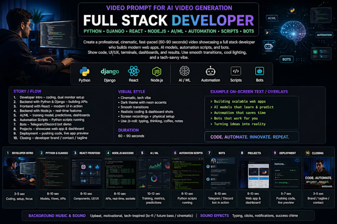 be your fullstack python django ai ml, react developer