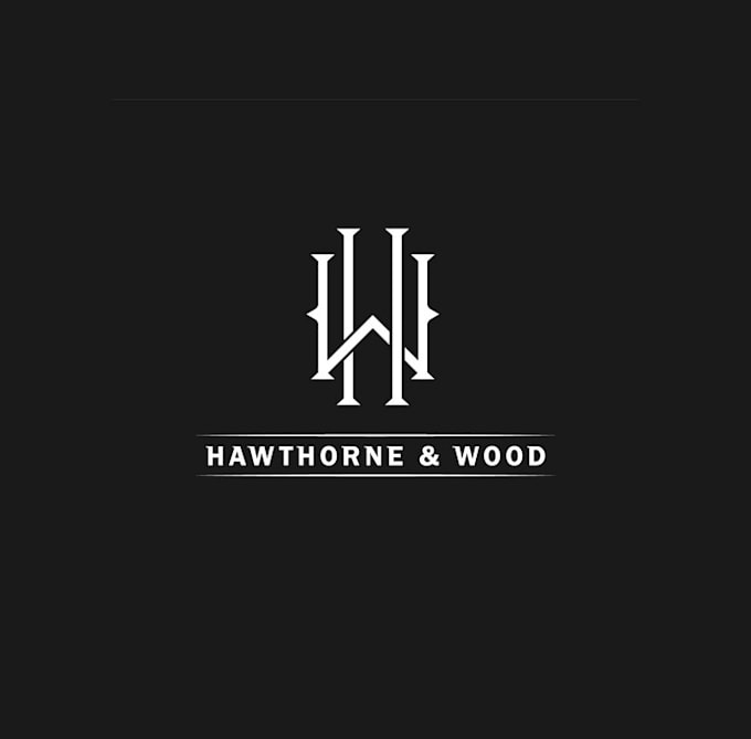 do fantastically structured hawthorne wood restaurant logo