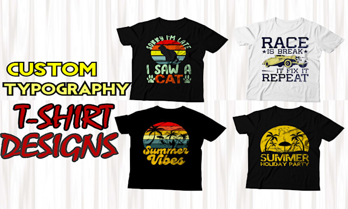 Do trendy custom typography t shirt design by Faliha9863 | Fiverr