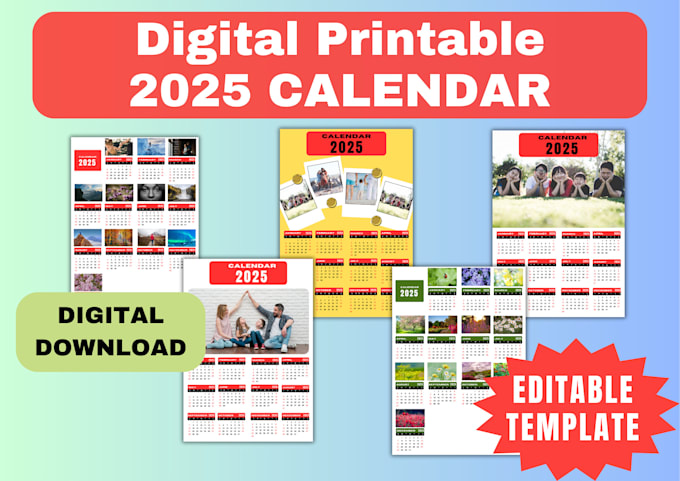 create digital printable editable downloadable file for you
