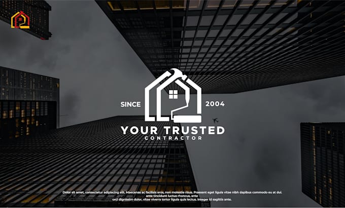 create modern professional real estate contractor house development logo design