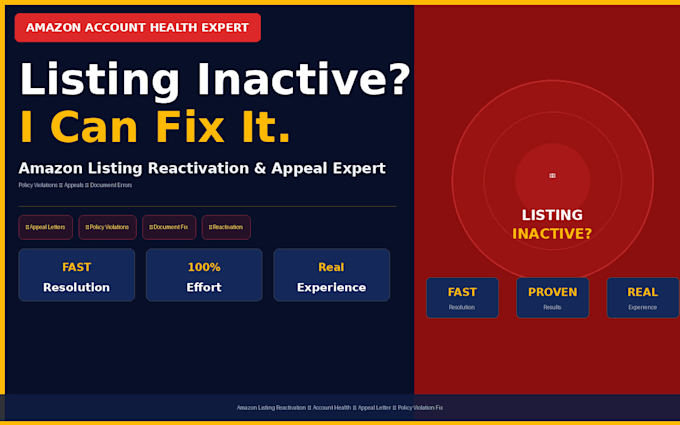 resolve your amazon listing issues, appeals and account health problems