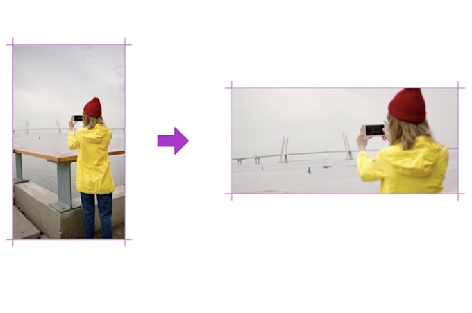 convert vertical video to horizontal format