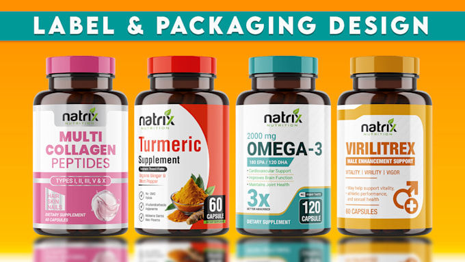 do product label design, label design, supplement bottle label design