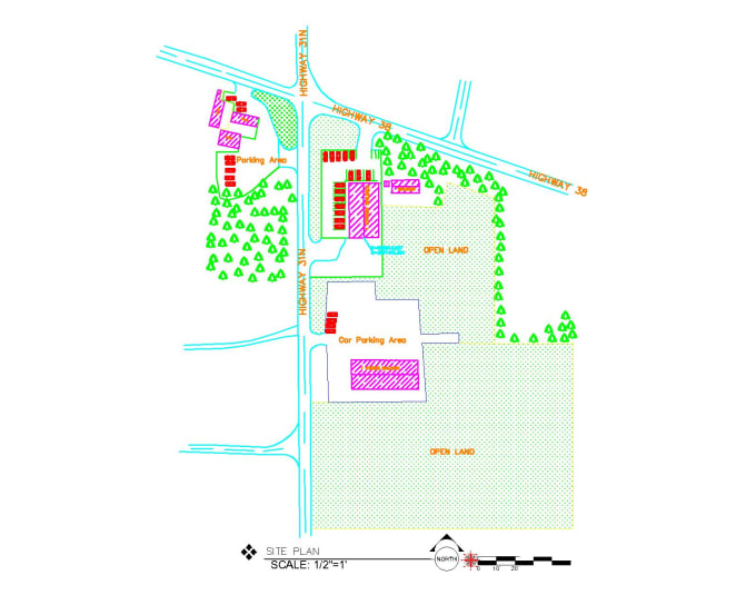 Create site plan using google map by cadsumon fiverr