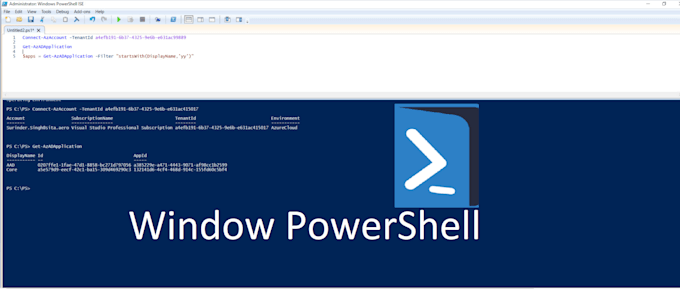 Create powershell script for azure active directory process by ...