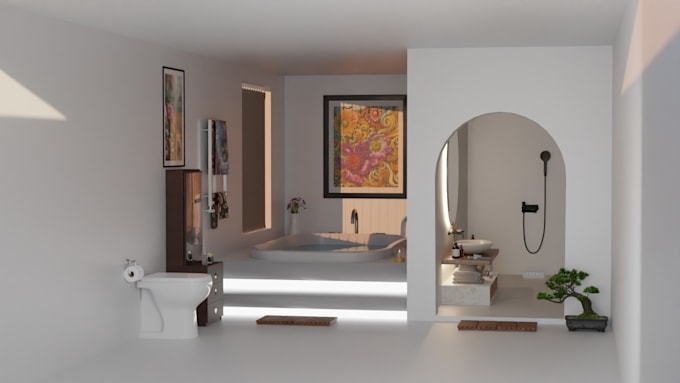 Architectural 3d visualization for interior design with modeling by ...