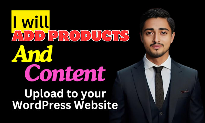 add products and content upload to your website