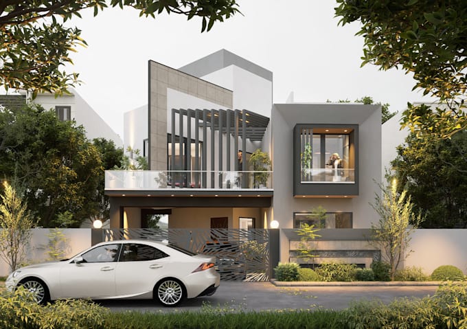 realistic exterior model and render