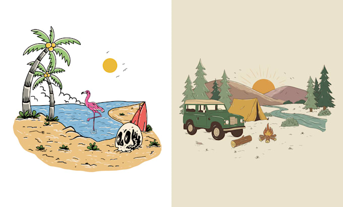 make minimalist retro vintage t shirt design