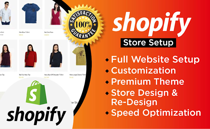 do shopify store setup, shopify website, and speed optimization