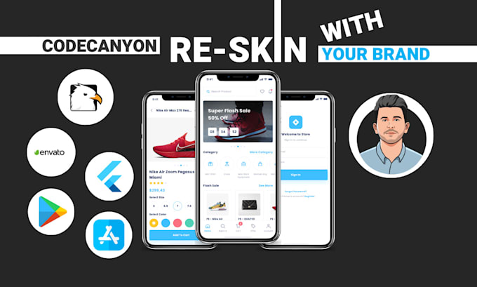 Reskin, redesign and publish any codecanyon flutter app by Omerbyrk ...