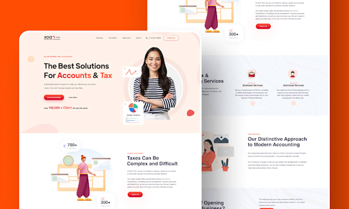 Top 5! I will design modern landing page using figma or adobe xd  for $50