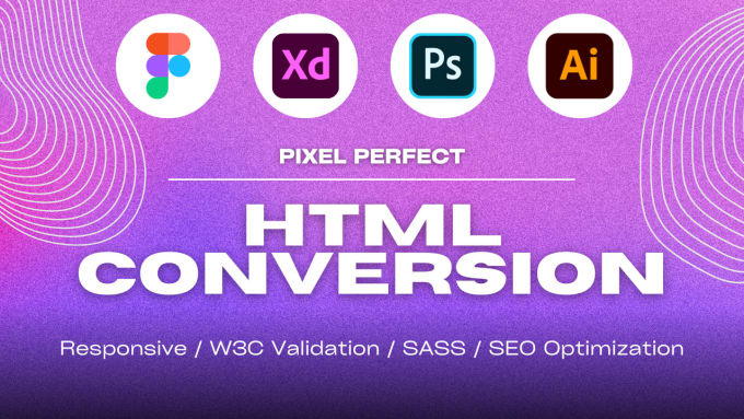 Convert figma to html, psd to html, xd to html css responsive bootstrap ...