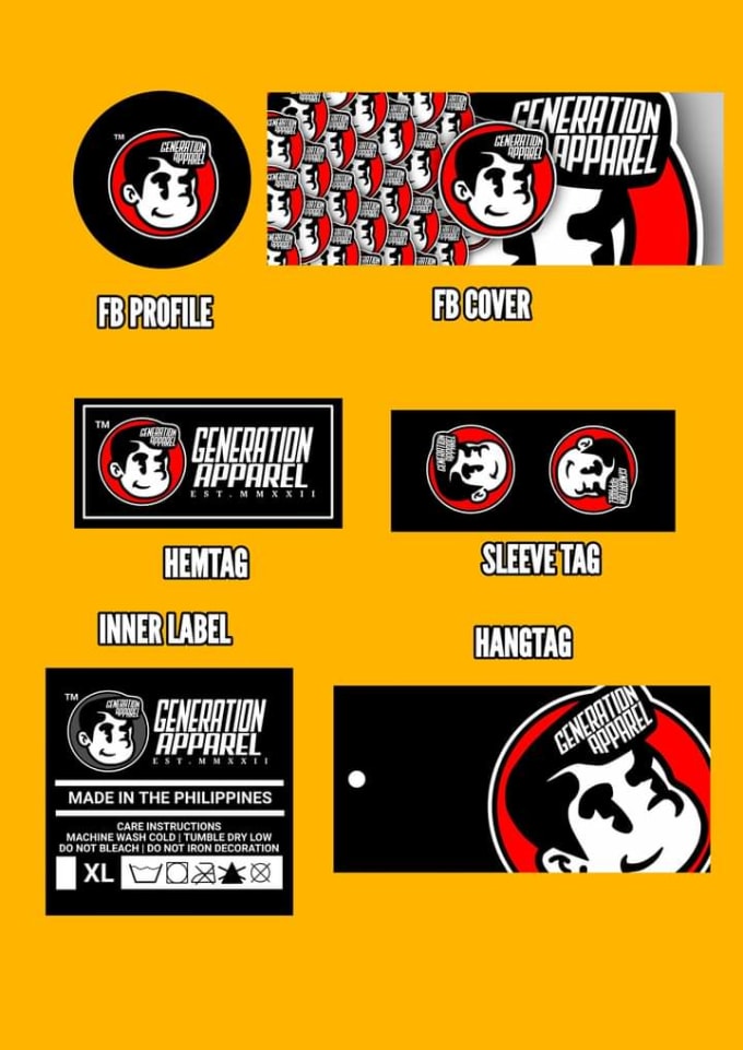 Design clothing tags and logo package for your clothing by Kramgraphics