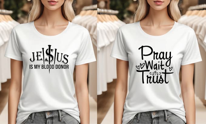 create unique christian typography t shirt design