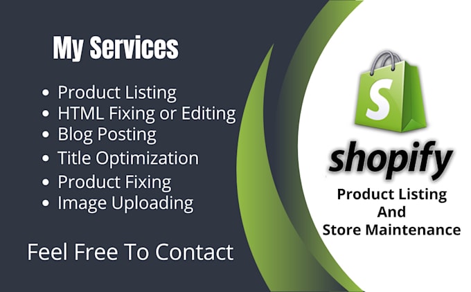do shopify product listing, collections and data entry