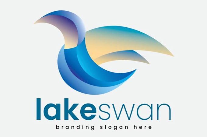 create an elegant swan logo in very short time