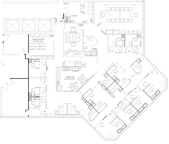 Be designing 2d floor plans, electrical layouts, ceiling layouts by