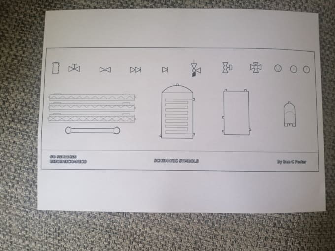 create schematic diagrams for  plumbing and heating systems from written spec