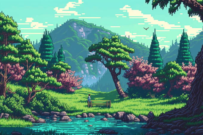 Create Pixel Art Background For You By Omar Edits 