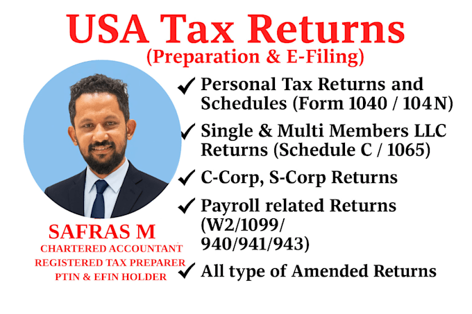 e file USA sales taxes and income tax returns