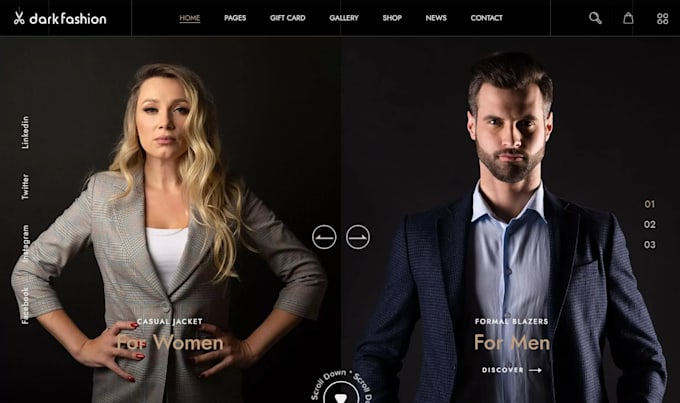 fashion website, clothing website, redesign website, shopify, wordpress