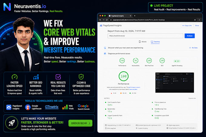 fix core web vitals and improve website performance