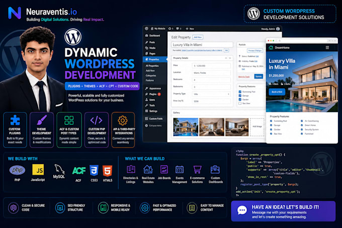 build dynamic wordpress websites with custom plugins and acf