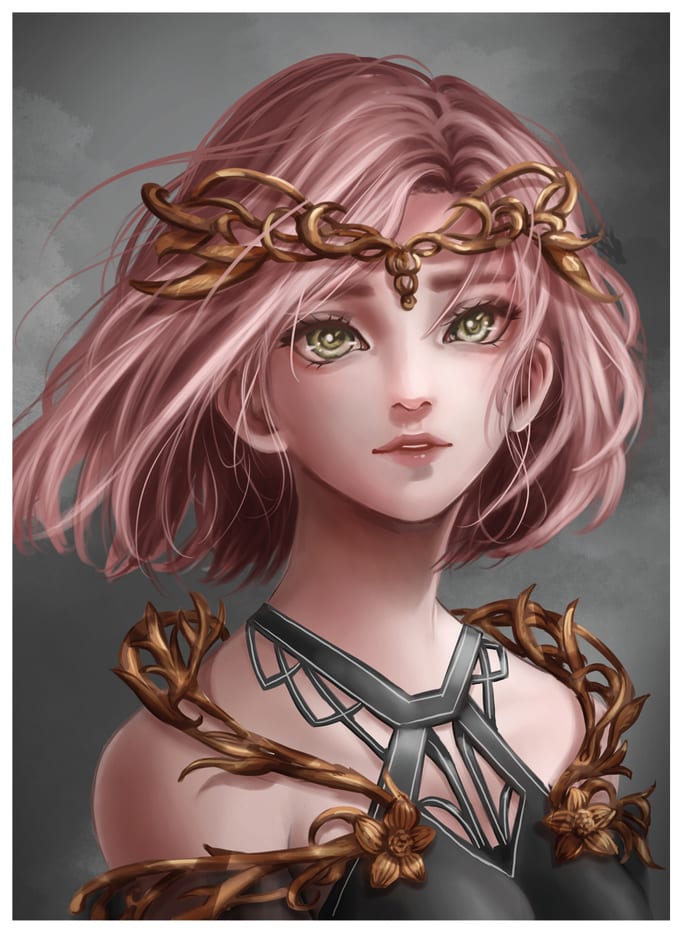 An anime semi realism illustration by Khannx Fiverr